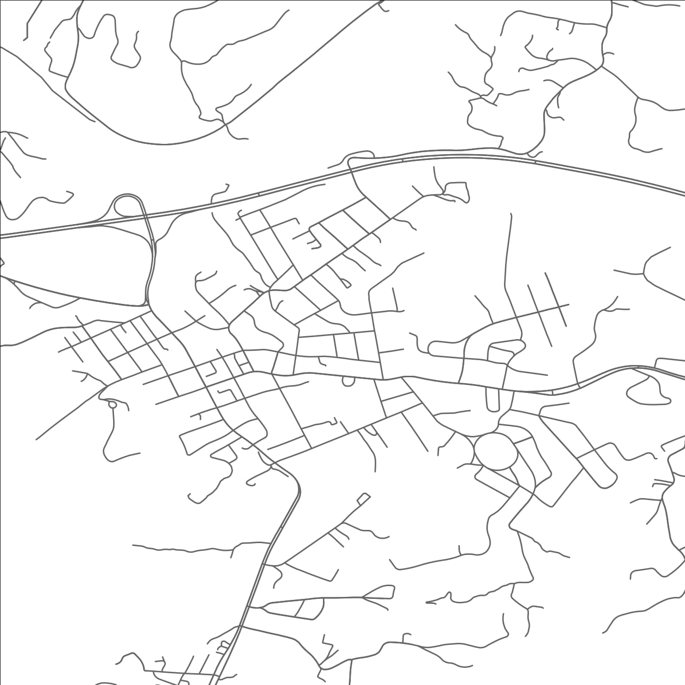 ROAD MAP OF PEARISBURG, VIRGINIA BY MAPBAKES