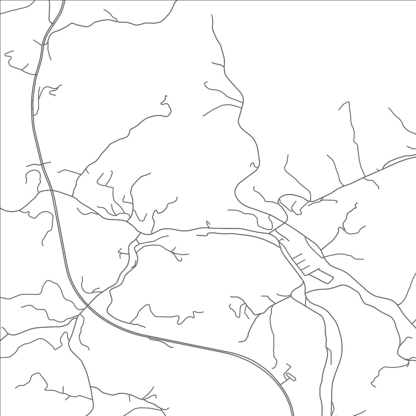 ROAD MAP OF POUND, VIRGINIA BY MAPBAKES