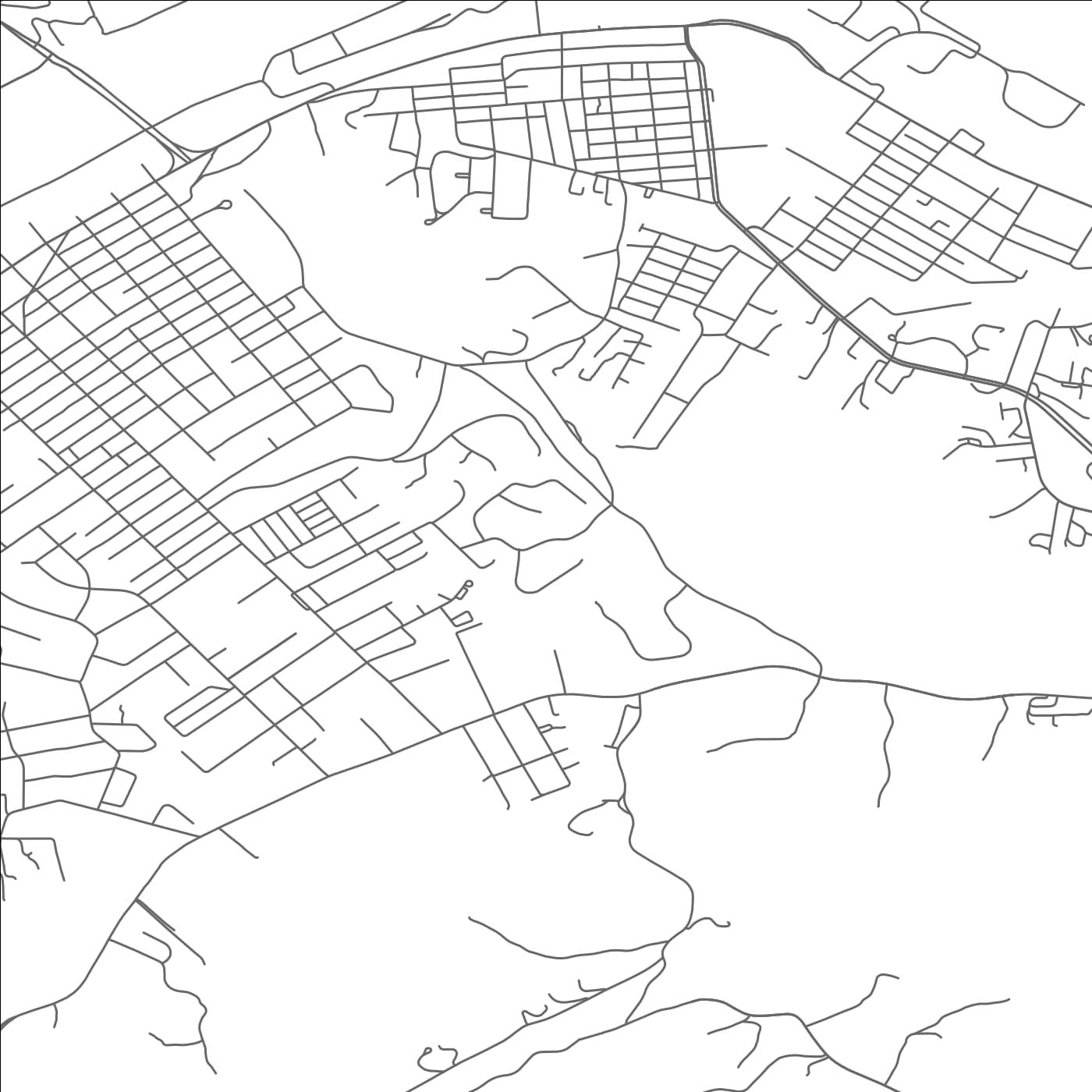 ROAD MAP OF RADFORD, VIRGINIA BY MAPBAKES