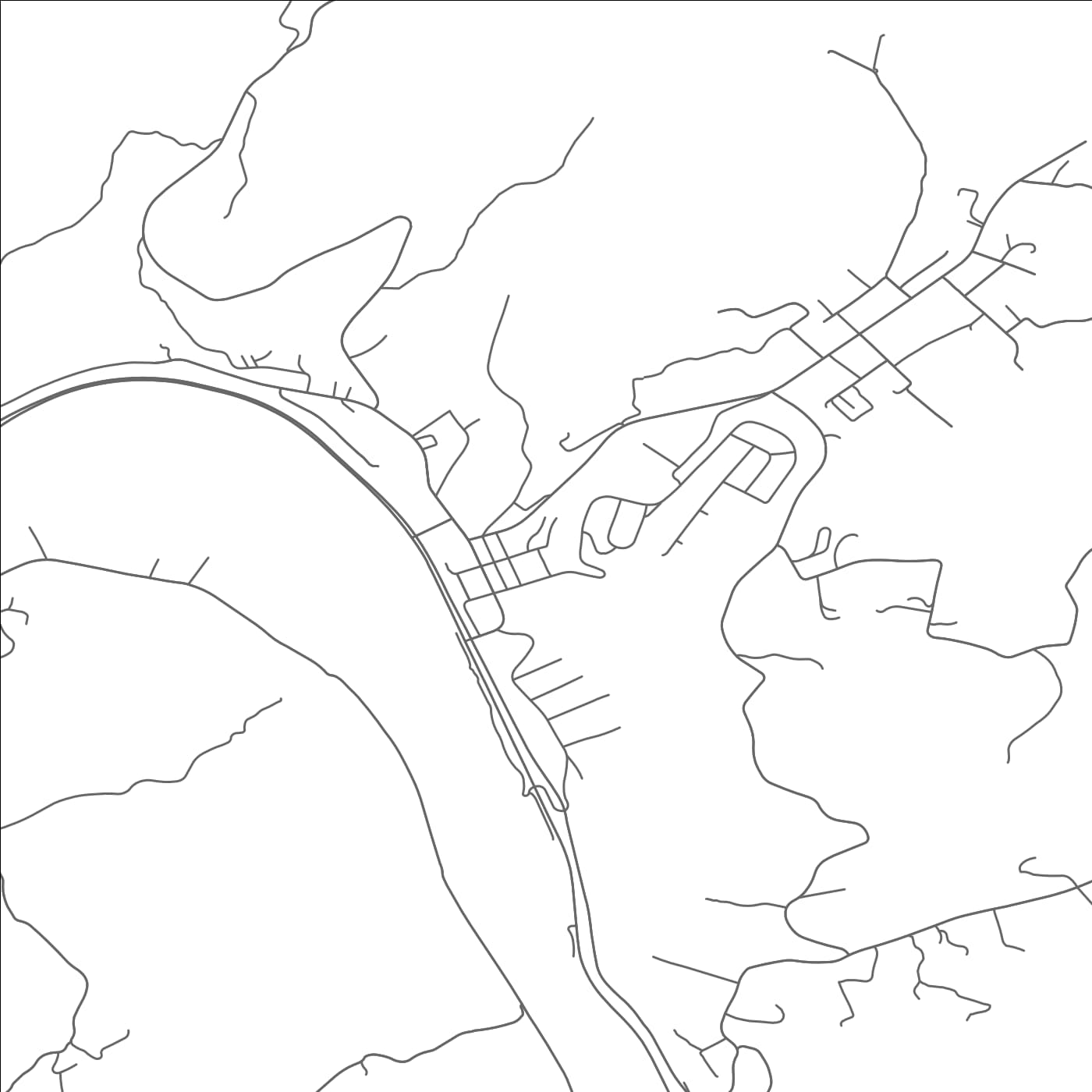 ROAD MAP OF RICH CREEK, VIRGINIA BY MAPBAKES