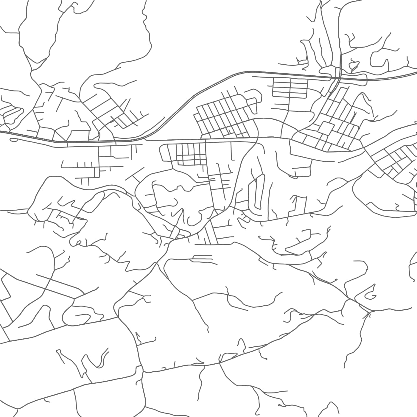 ROAD MAP OF RICHLANDS, VIRGINIA BY MAPBAKES