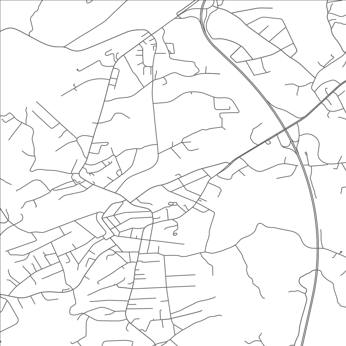 ROAD MAP OF ROCKY MOUNT, VIRGINIA BY MAPBAKES