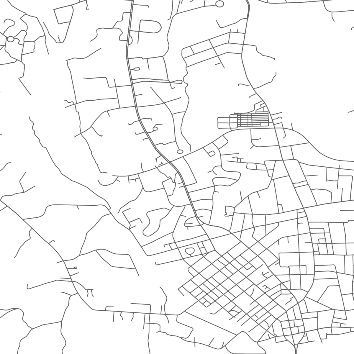 ROAD MAP OF SOUTH BOSTON, VIRGINIA BY MAPBAKES