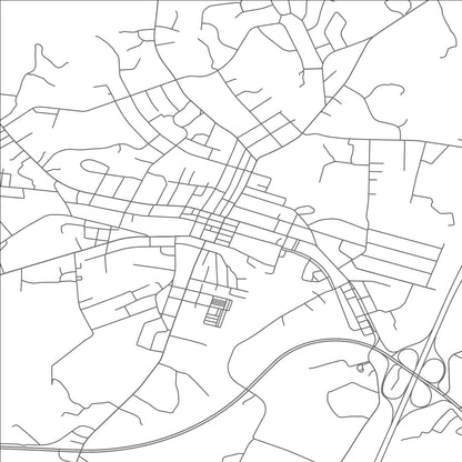 ROAD MAP OF SOUTH HILL, VIRGINIA BY MAPBAKES