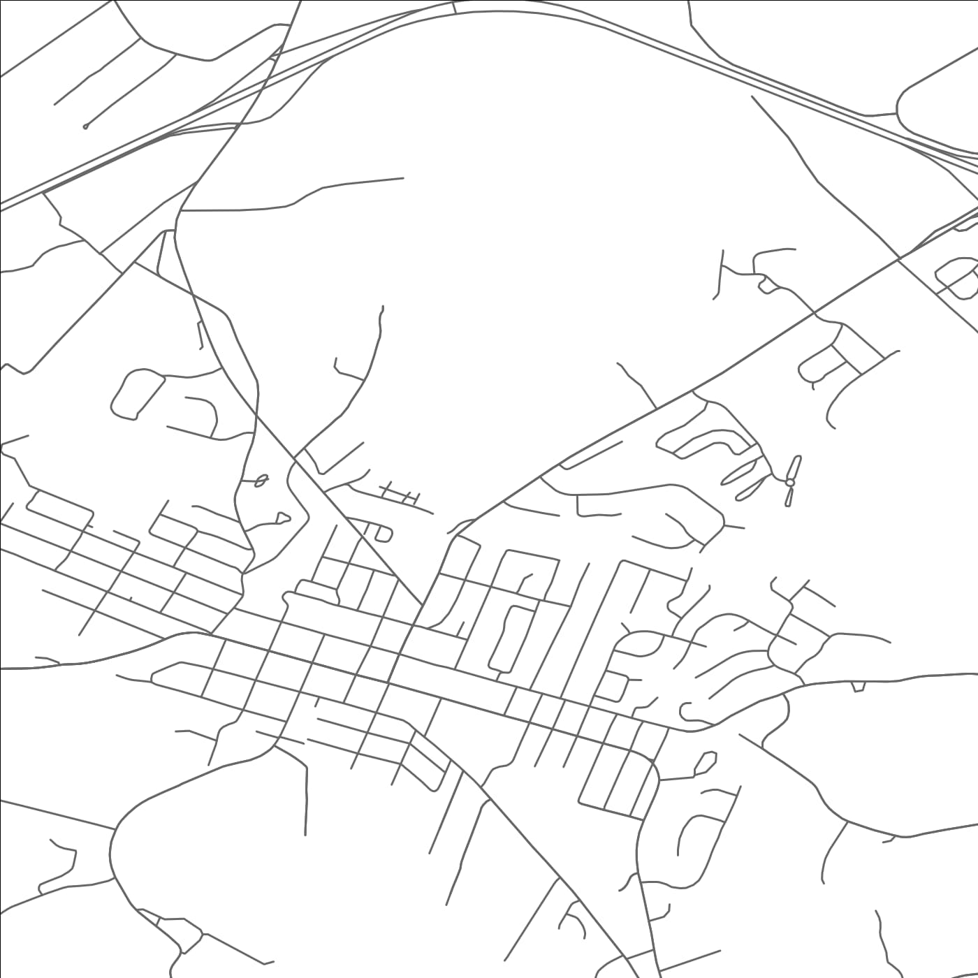 ROAD MAP OF STRASBURG, VIRGINIA BY MAPBAKES