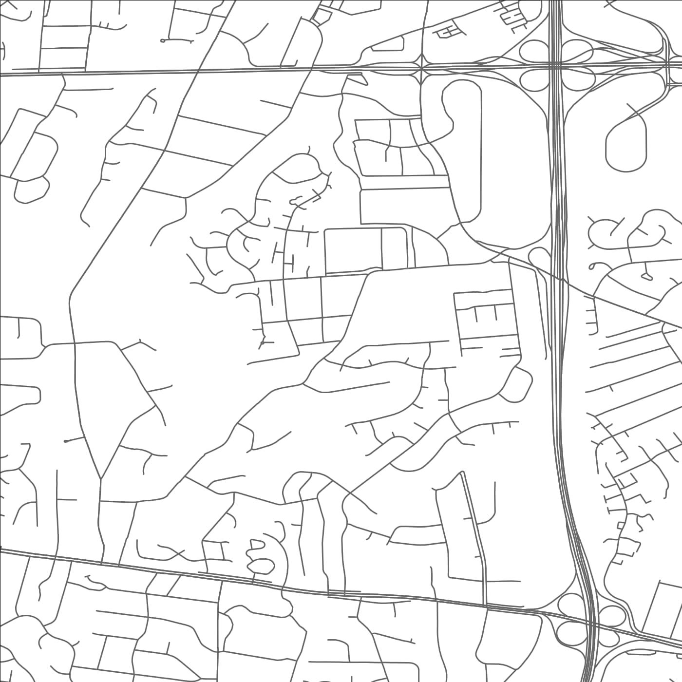 ROAD MAP OF WOODBURN, VIRGINIA BY MAPBAKES