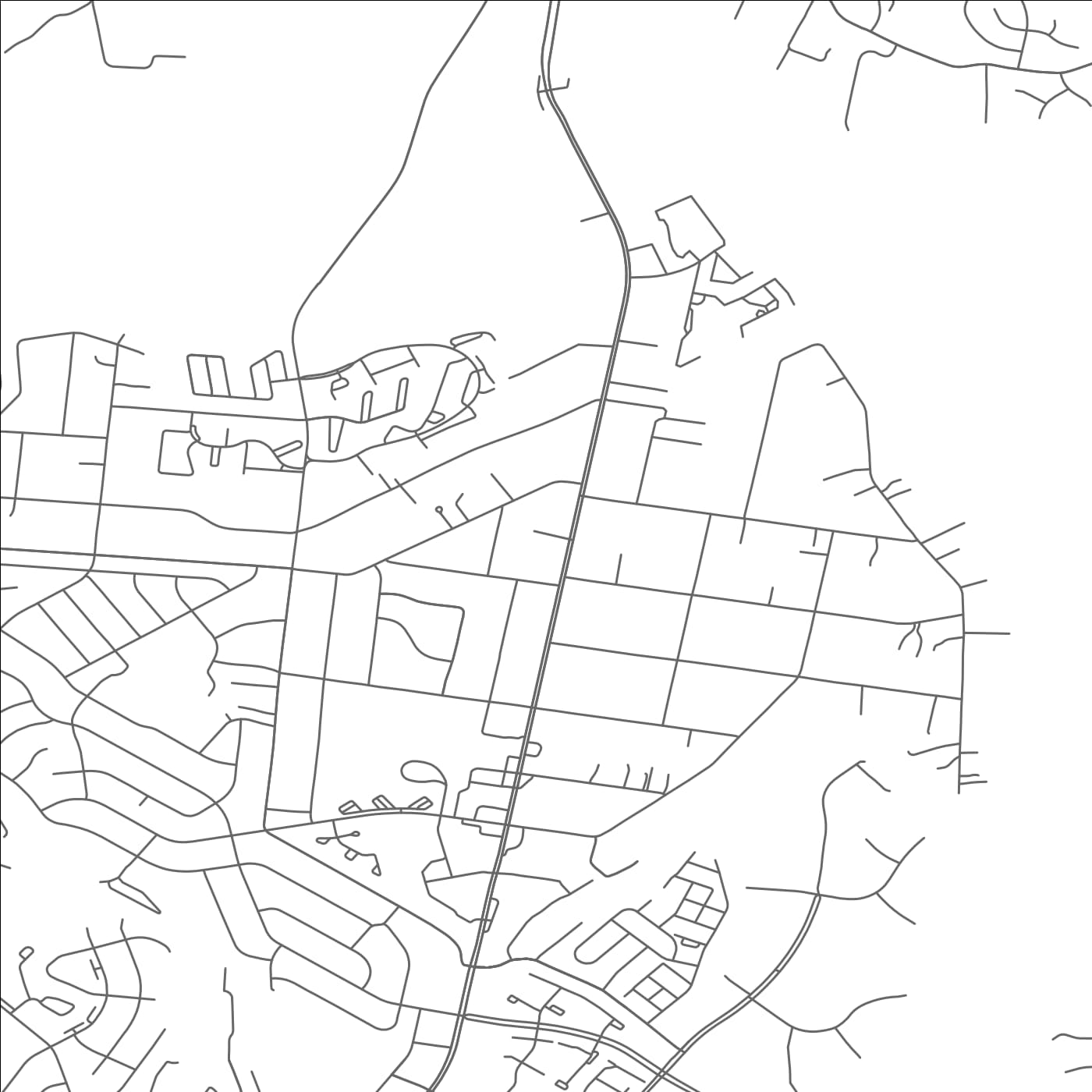 ROAD MAP OF YORKSHIRE, VIRGINIA BY MAPBAKES