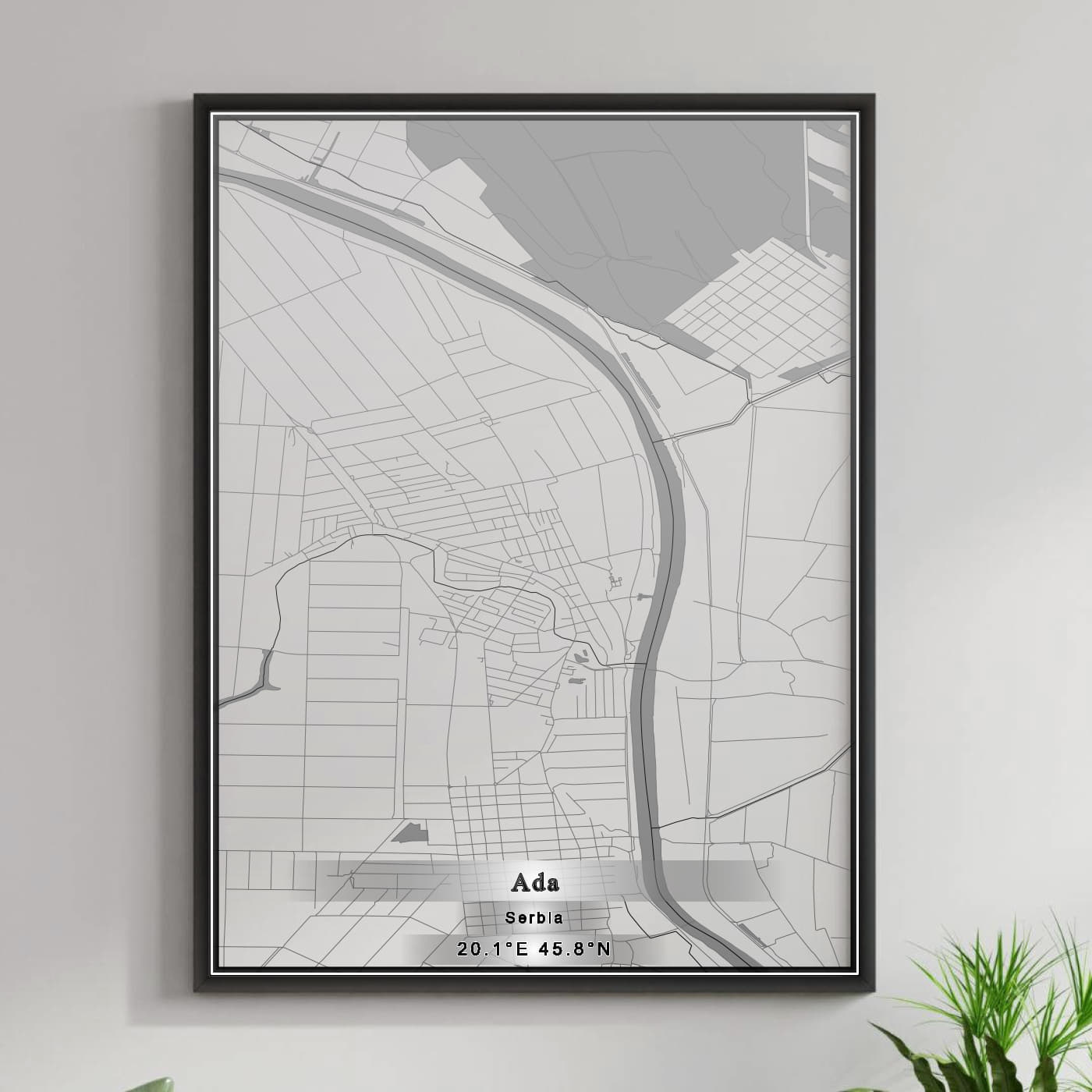 ROAD MAP OF ADA, SERBIA BY MAPBAKES