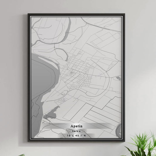 ROAD MAP OF APATIN, SERBIA BY MAPBAKES