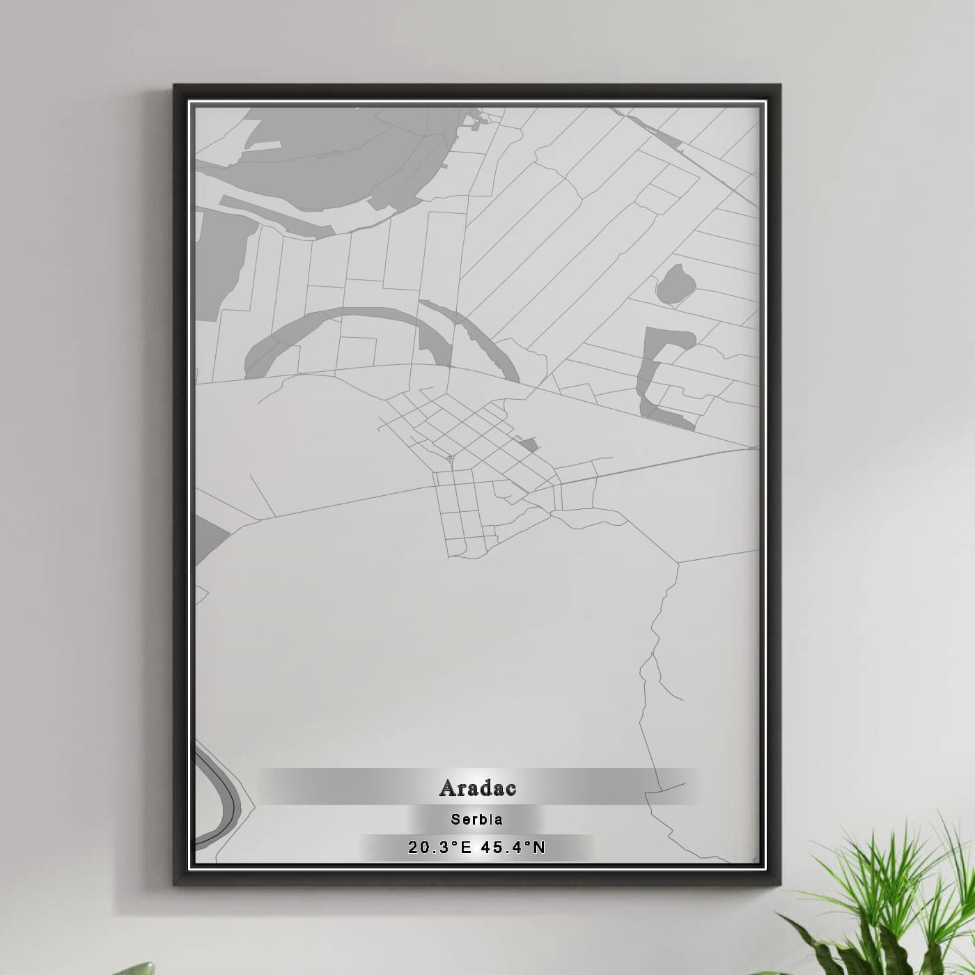 ROAD MAP OF ARADAC, SERBIA BY MAPBAKES