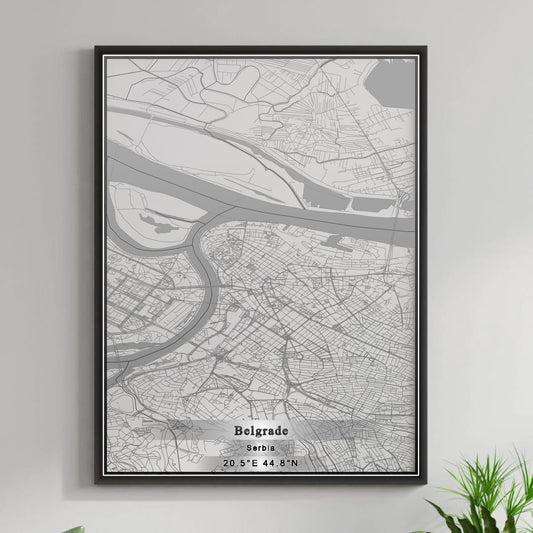 ROAD MAP OF BELGRADE, SERBIA BY MAPBAKES