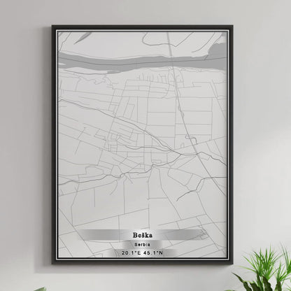 ROAD MAP OF BEŠKA, SERBIA BY MAPBAKES