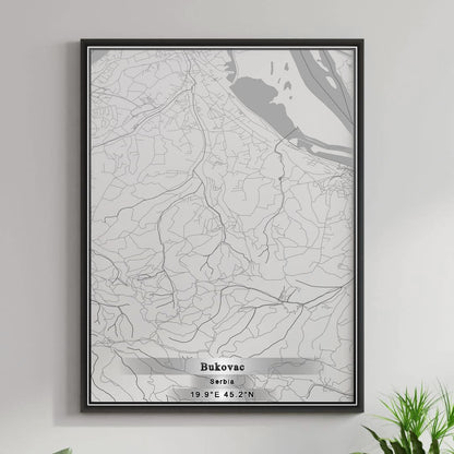 ROAD MAP OF BUKOVAC, SERBIA BY MAPBAKES