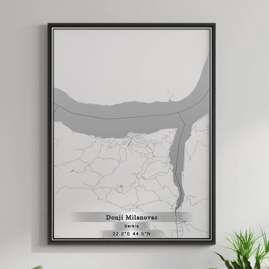 ROAD MAP OF DONJI MILANOVAC, SERBIA BY MAPBAKES