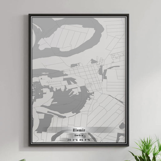 ROAD MAP OF ELEMIR, SERBIA BY MAPBAKES