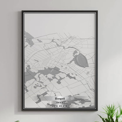 ROAD MAP OF HORGOŠ, SERBIA BY MAPBAKES