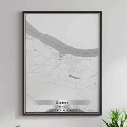 ROAD MAP OF KLADOVO, SERBIA BY MAPBAKES