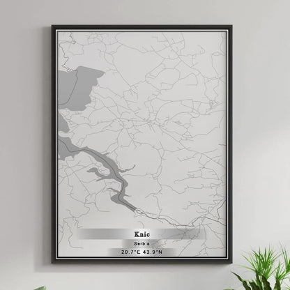 ROAD MAP OF KNIĆ, SERBIA BY MAPBAKES