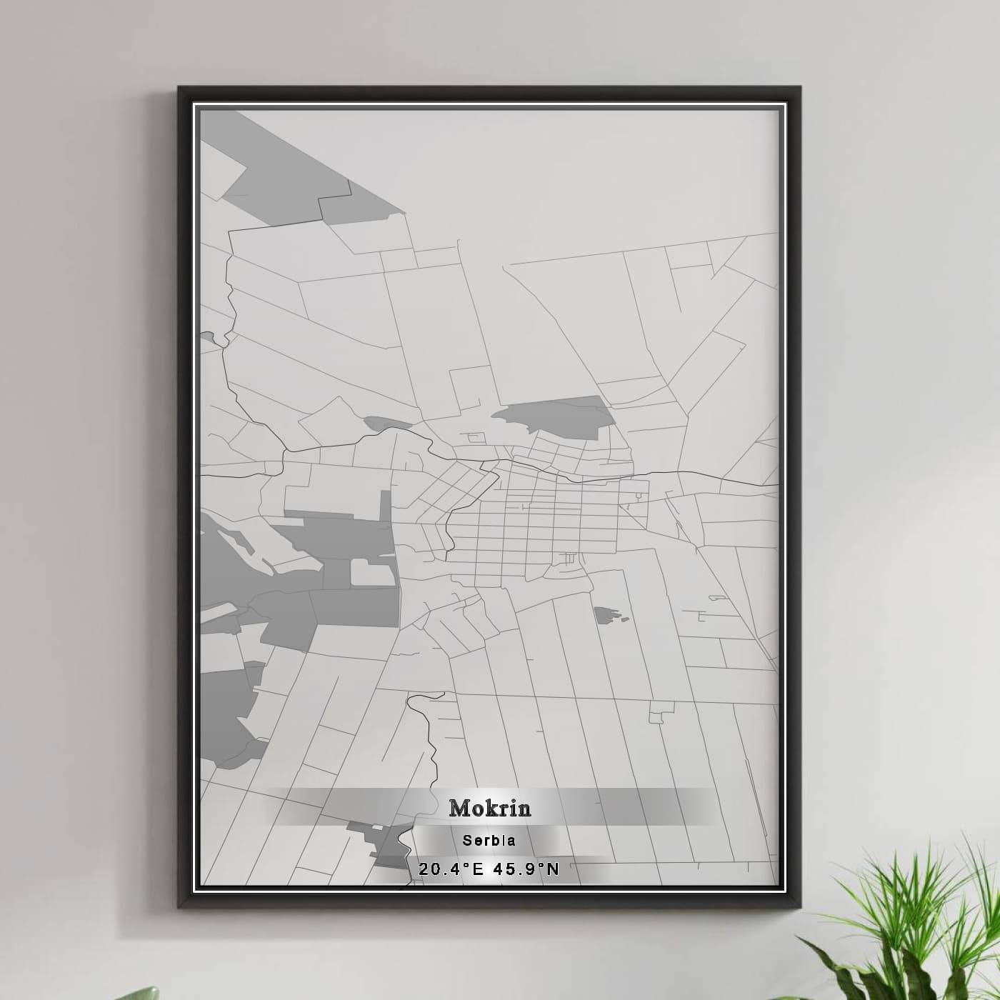 ROAD MAP OF MOKRIN, SERBIA BY MAPBAKES