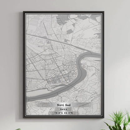 ROAD MAP OF NOVI SAD, SERBIA BY MAPBAKES