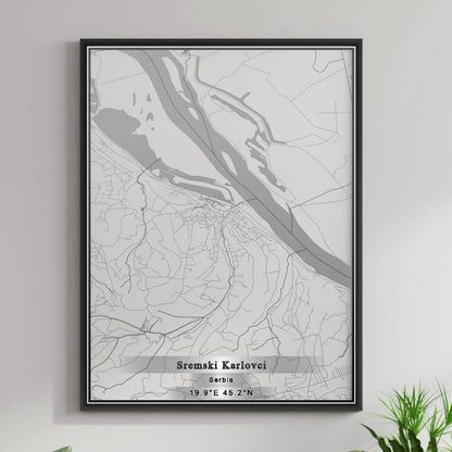 ROAD MAP OF SREMSKI KARLOVCI, SERBIA BY MAPBAKES