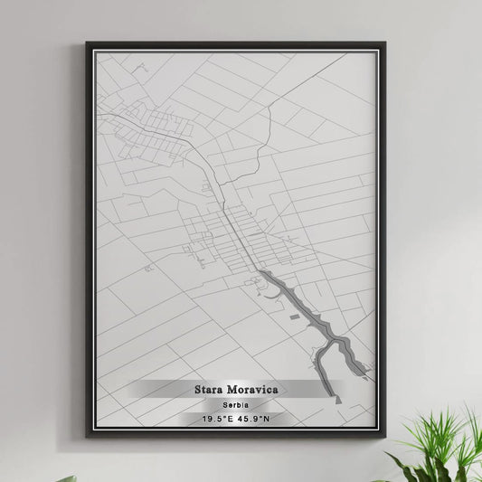 ROAD MAP OF STARA MORAVICA, SERBIA BY MAPBAKES