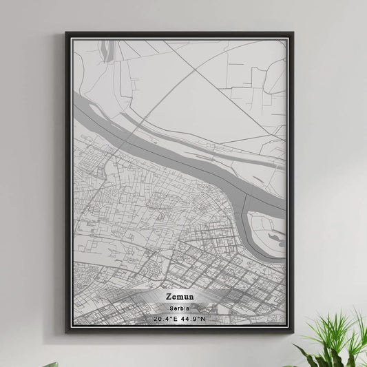 ROAD MAP OF ZEMUN, SERBIA BY MAPBAKES