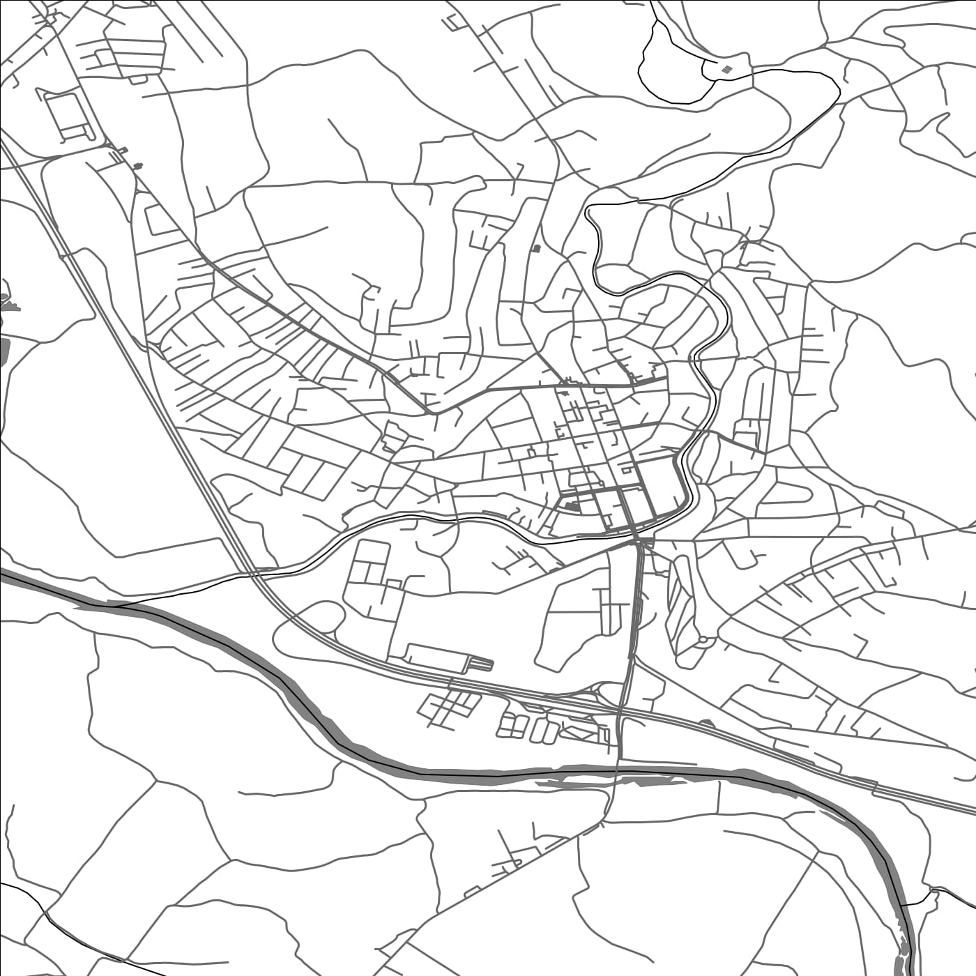 ROAD MAP OF ALEKSINAC, SERBIA BY MAPBAKES