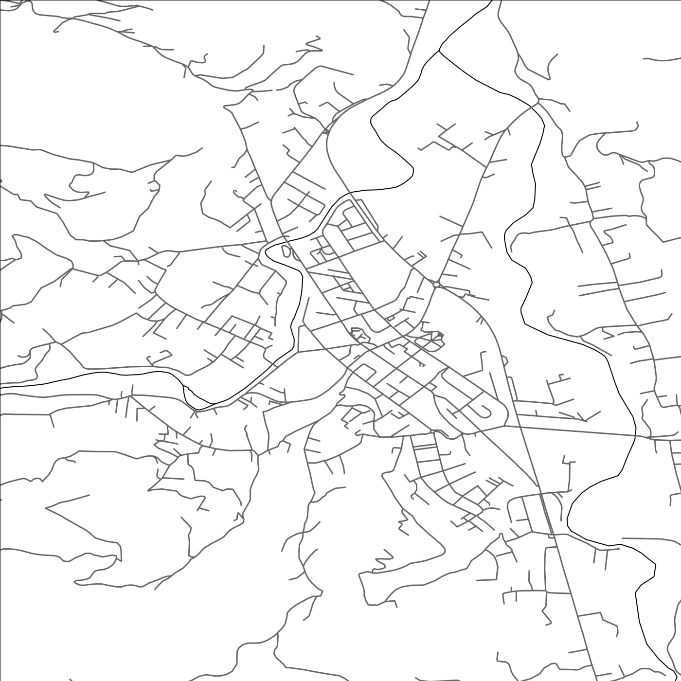 ROAD MAP OF ARILJE, SERBIA BY MAPBAKES