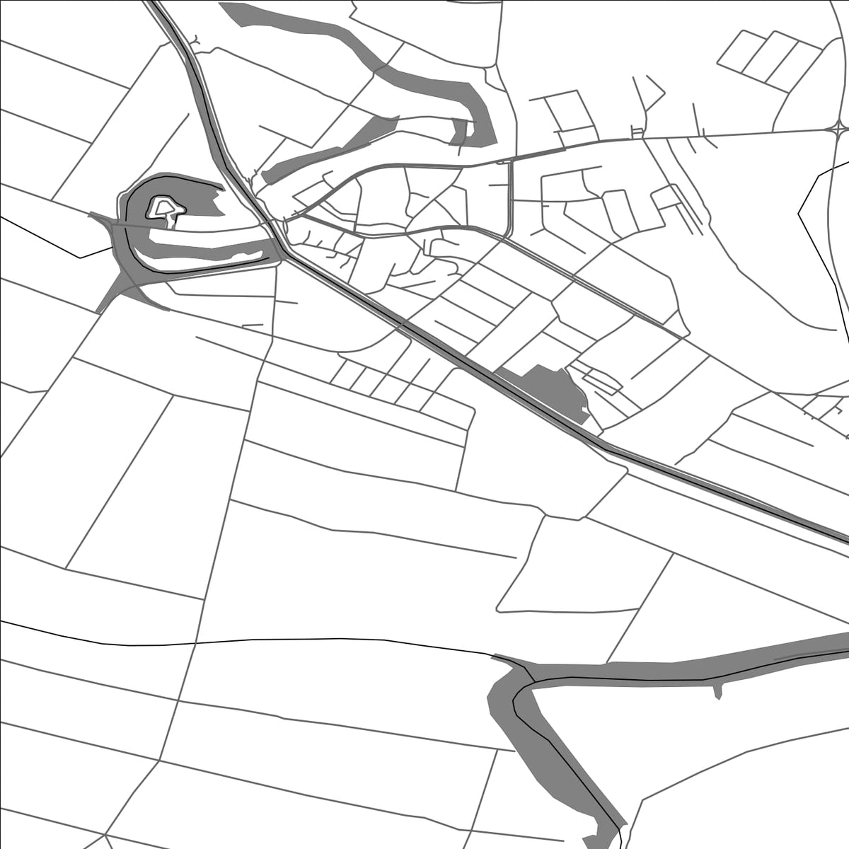 ROAD MAP OF BAČ, SERBIA BY MAPBAKES