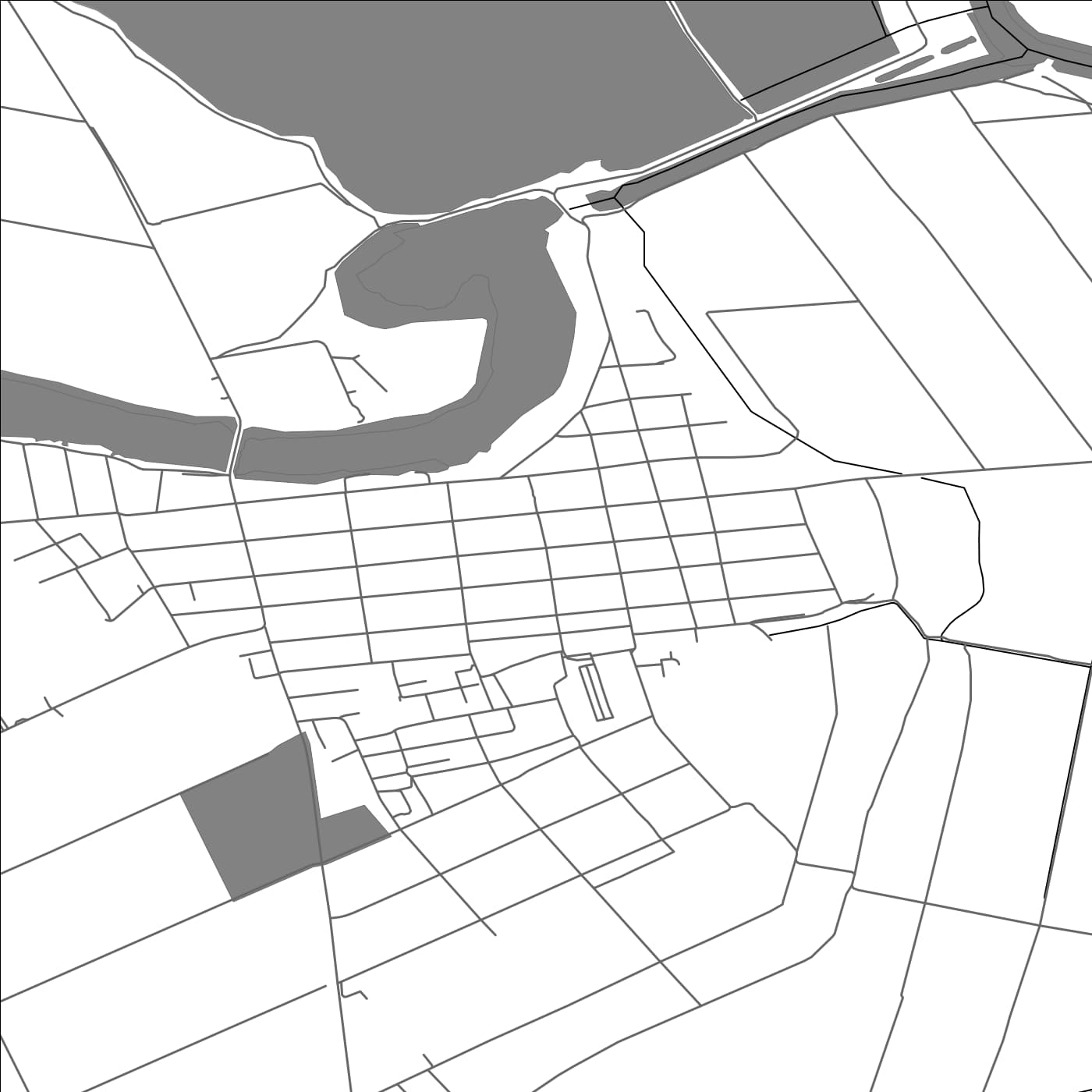 ROAD MAP OF BAČKO GRADIŠTE, SERBIA BY MAPBAKES