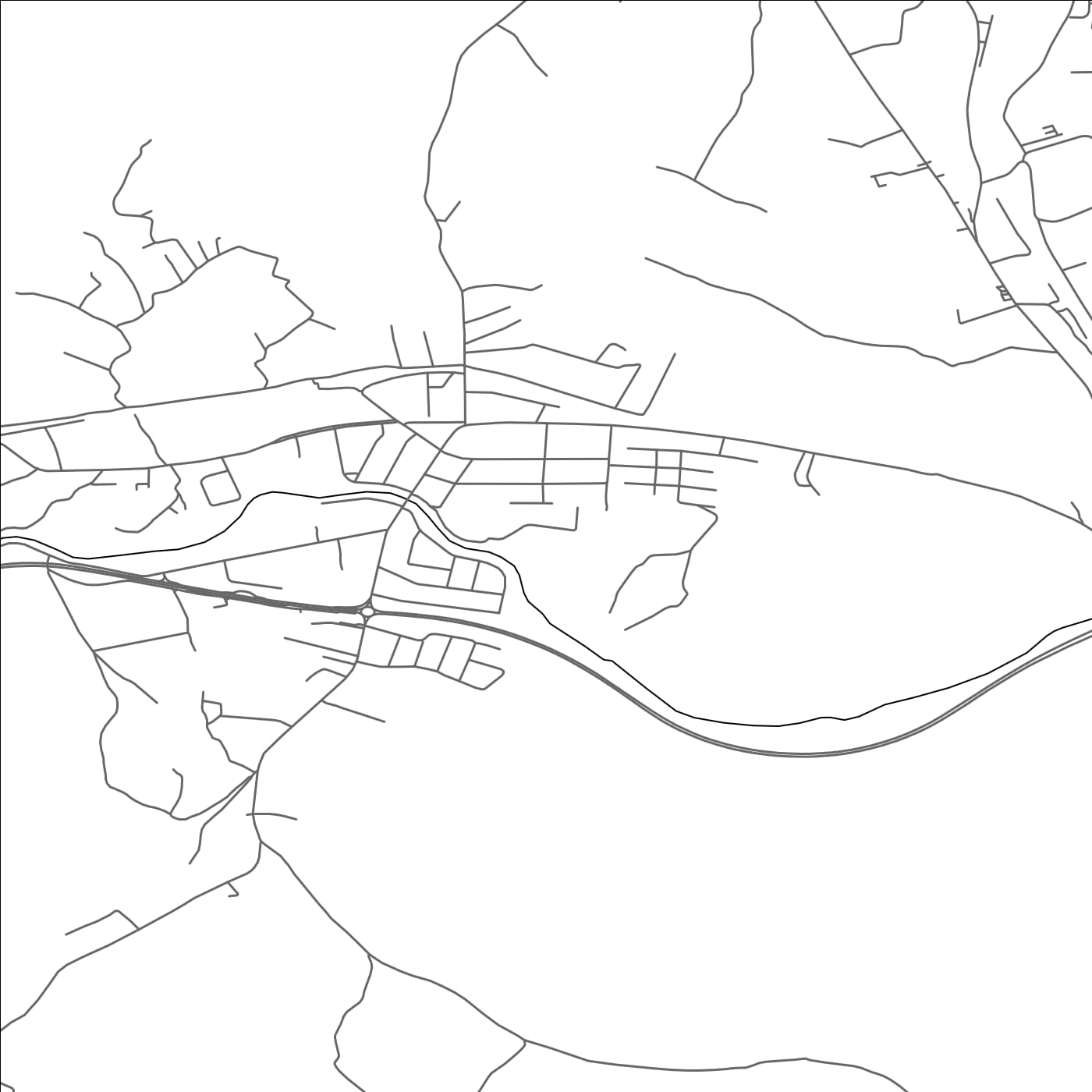 ROAD MAP OF BATOČINA, SERBIA BY MAPBAKES