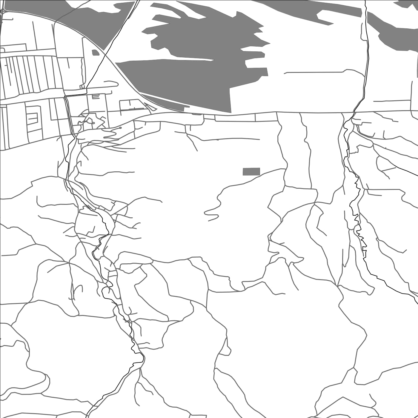 ROAD MAP OF BEOČIN, SERBIA BY MAPBAKES