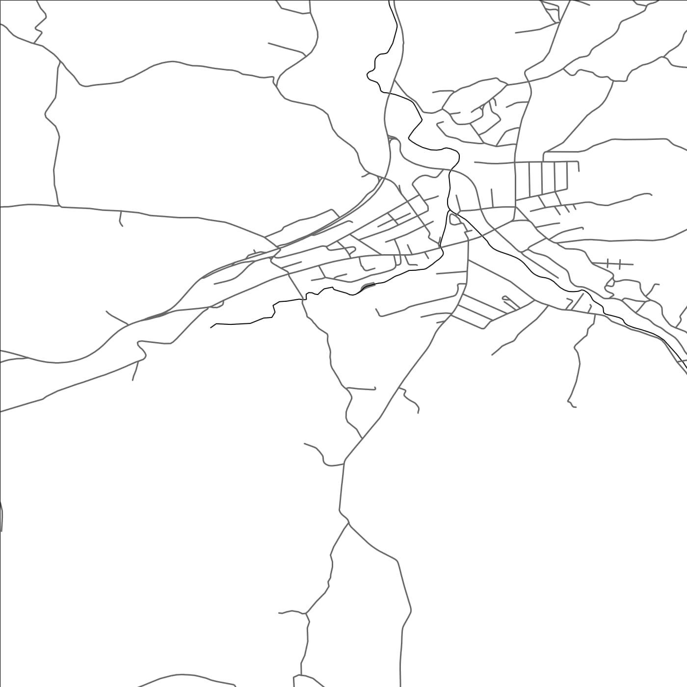 ROAD MAP OF BOLJEVAC, SERBIA BY MAPBAKES