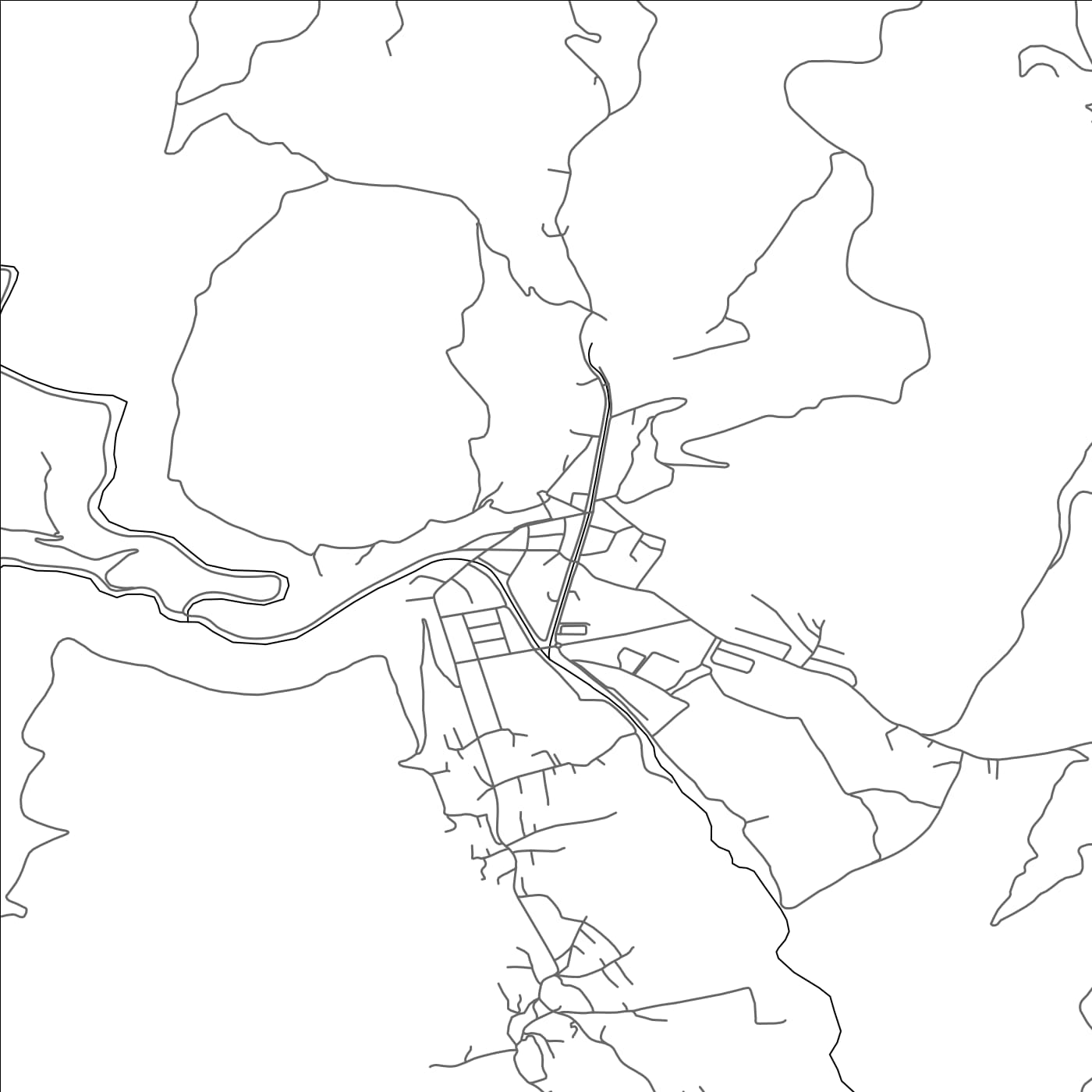 ROAD MAP OF BOSILEGRAD, SERBIA BY MAPBAKES