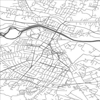ROAD MAP OF ČAČAK, SERBIA BY MAPBAKES