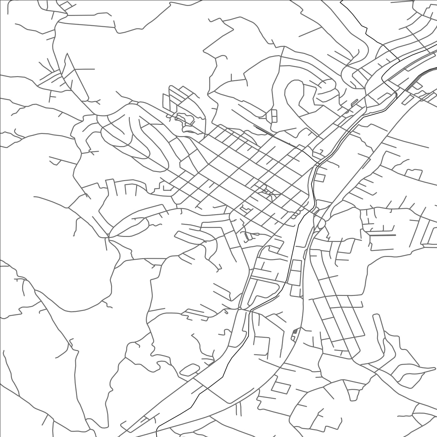 ROAD MAP OF GORNJI MILANOVAC, SERBIA BY MAPBAKES