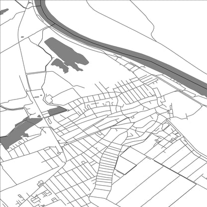 ROAD MAP OF KANJIŽA, SERBIA BY MAPBAKES