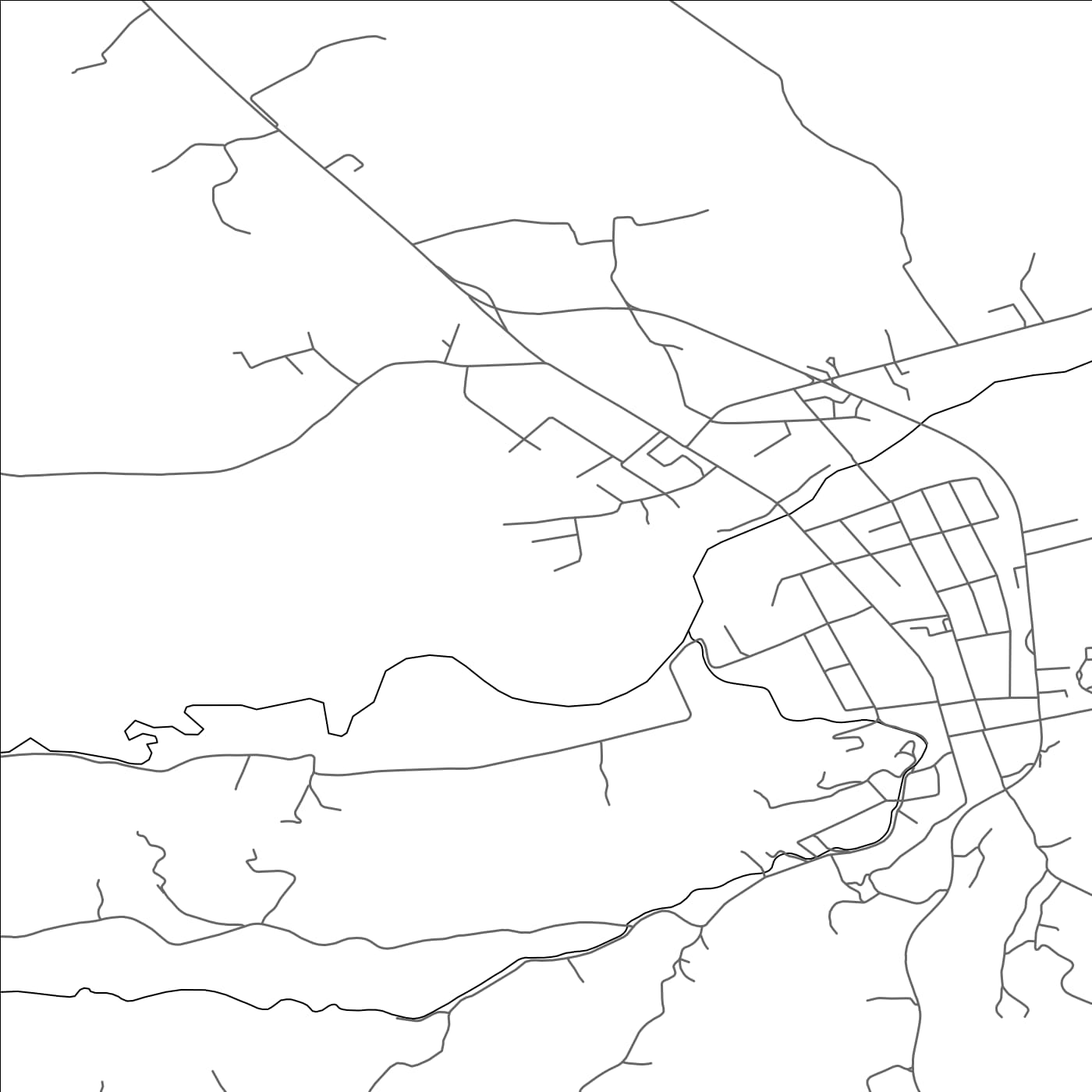 ROAD MAP OF KOCELJEVA, SERBIA BY MAPBAKES