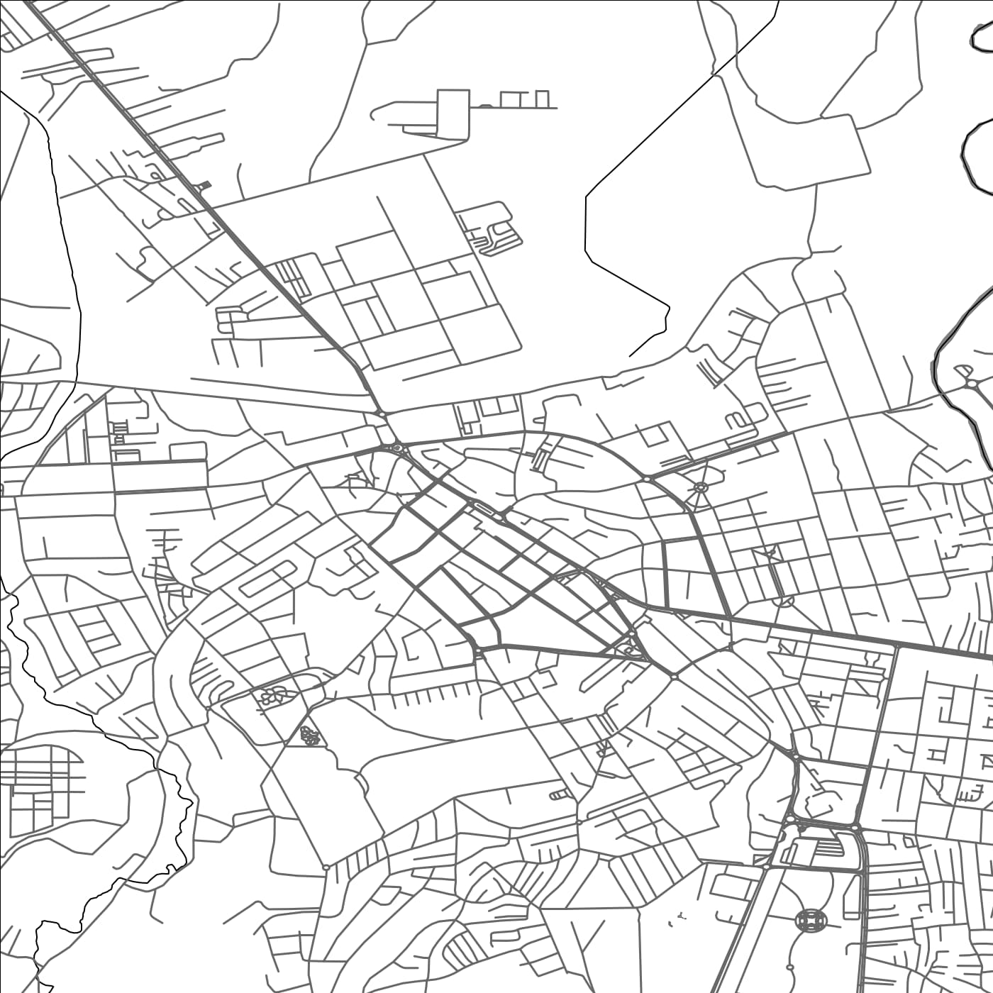 ROAD MAP OF KRUŠEVAC, SERBIA BY MAPBAKES