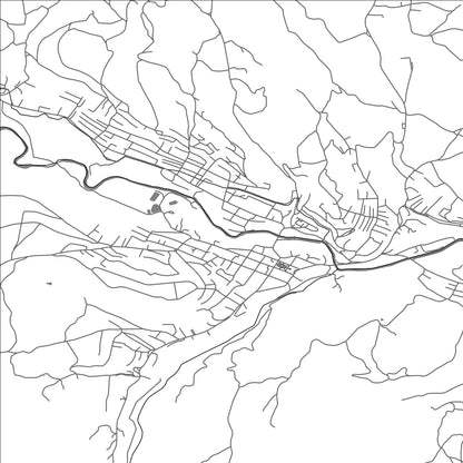 ROAD MAP OF KURŠUMLIJA, SERBIA BY MAPBAKES