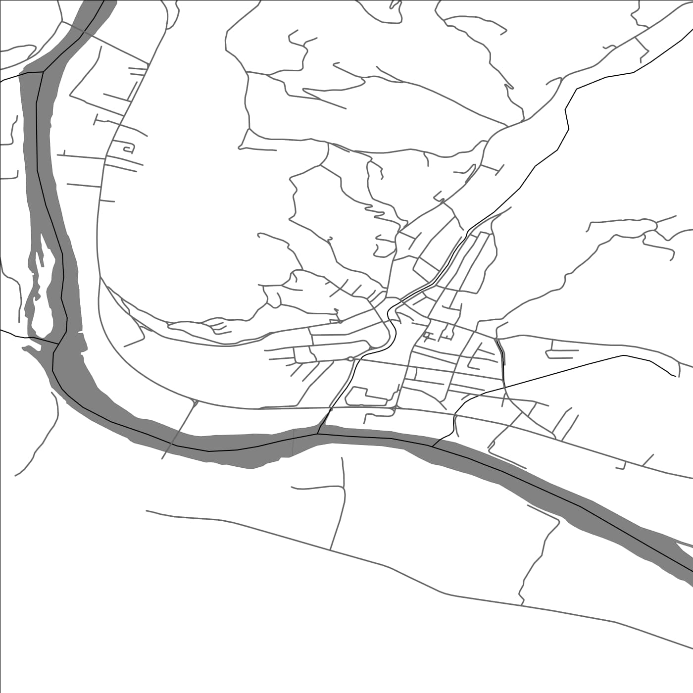 ROAD MAP OF LJUBOVIJA, SERBIA BY MAPBAKES