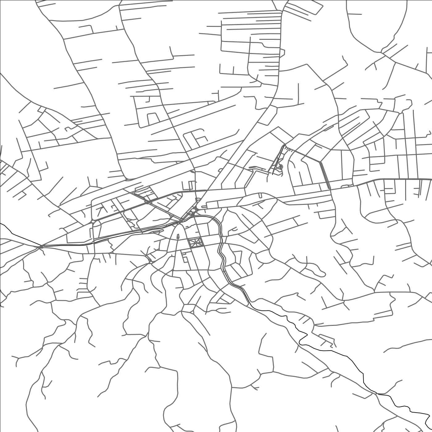 ROAD MAP OF LOZNICA, SERBIA BY MAPBAKES