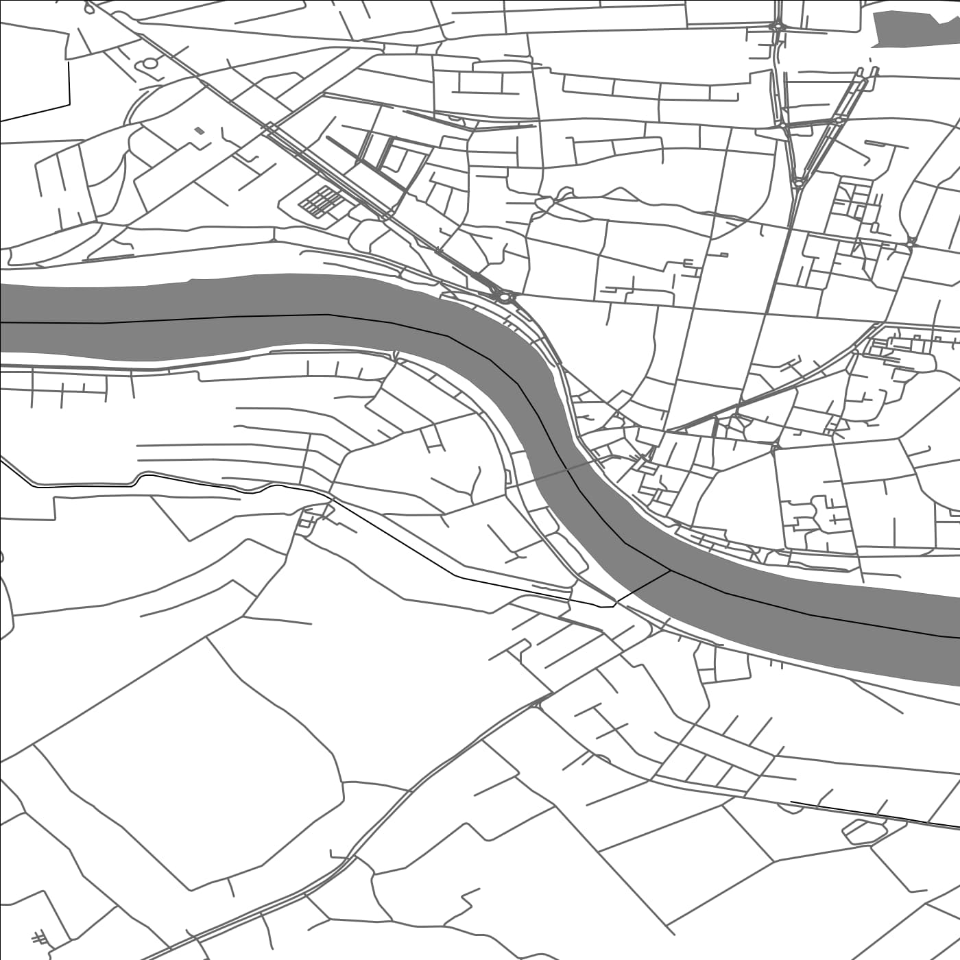 ROAD MAP OF MAČVANSKA MITROVICA, SERBIA BY MAPBAKES