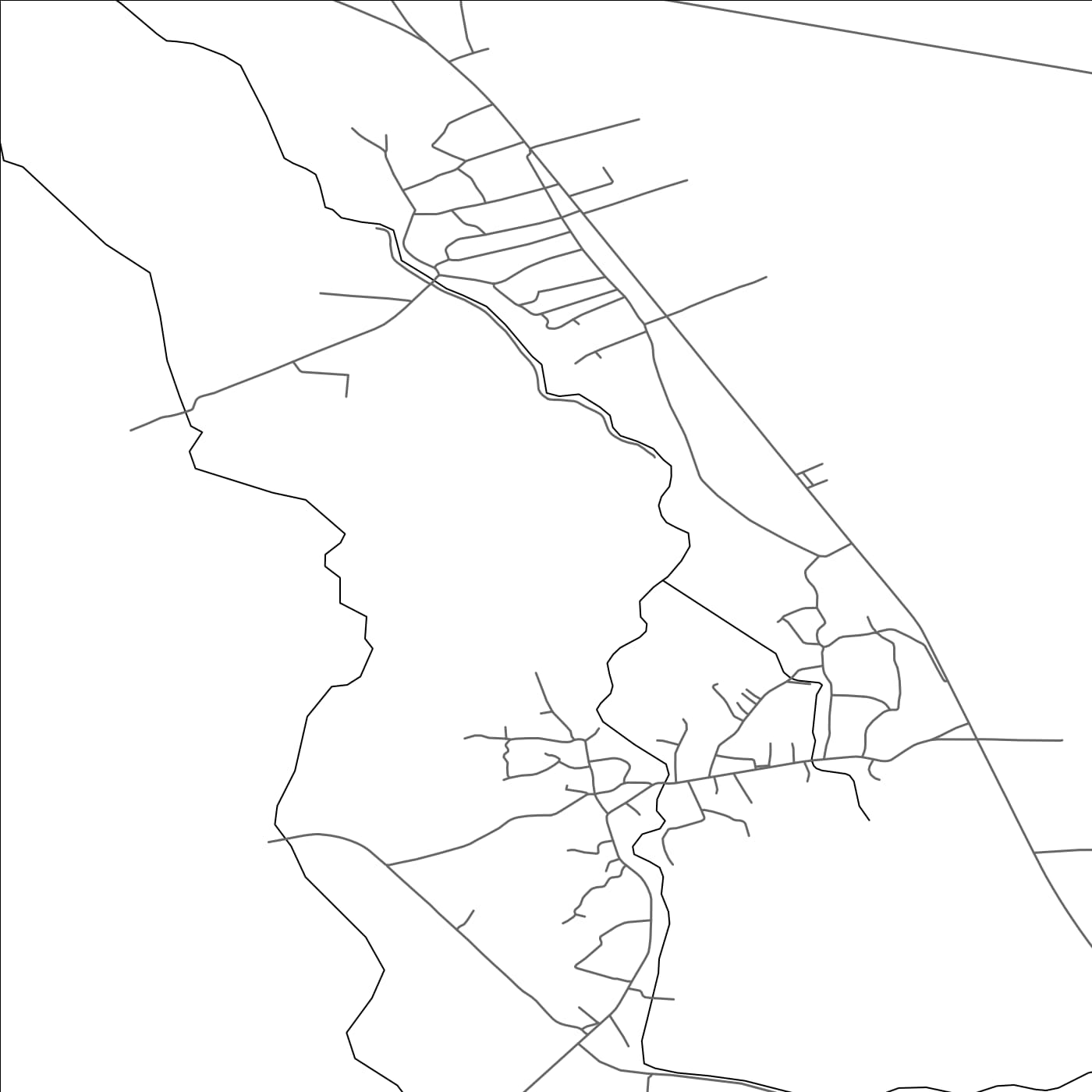 ROAD MAP OF MALO CRNIĆE, SERBIA BY MAPBAKES