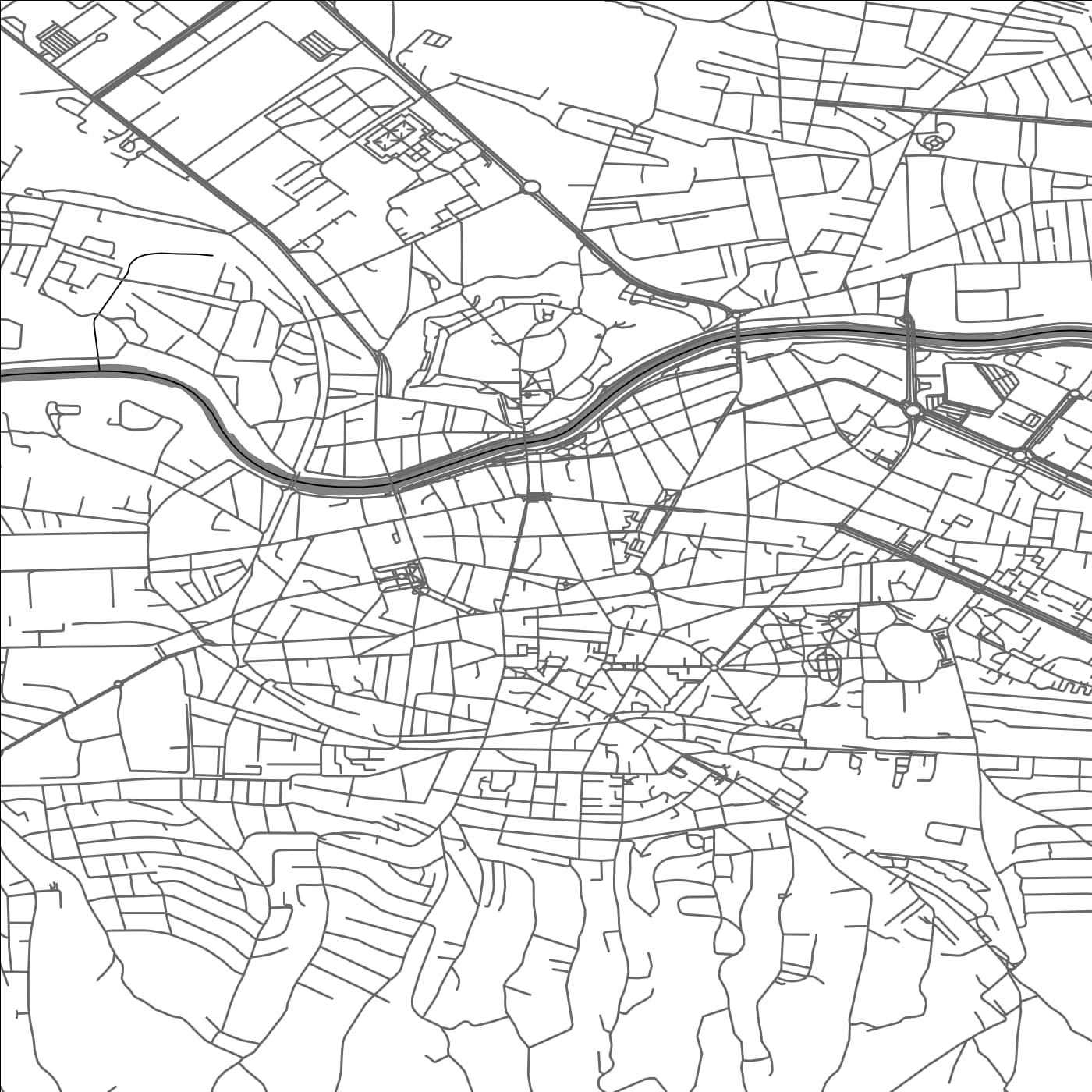 ROAD MAP OF NIŠ, SERBIA BY MAPBAKES