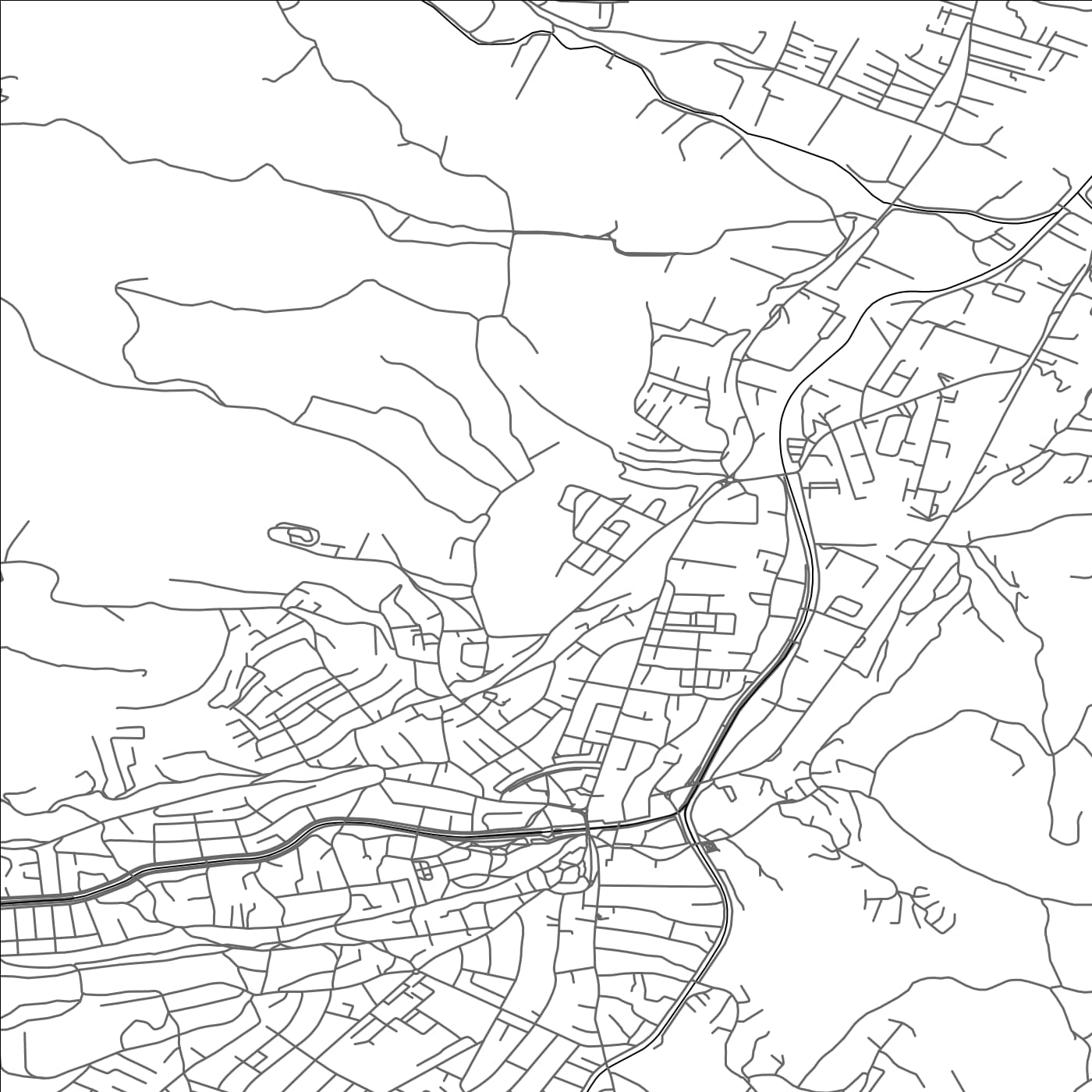 ROAD MAP OF NOVI PAZAR, SERBIA BY MAPBAKES