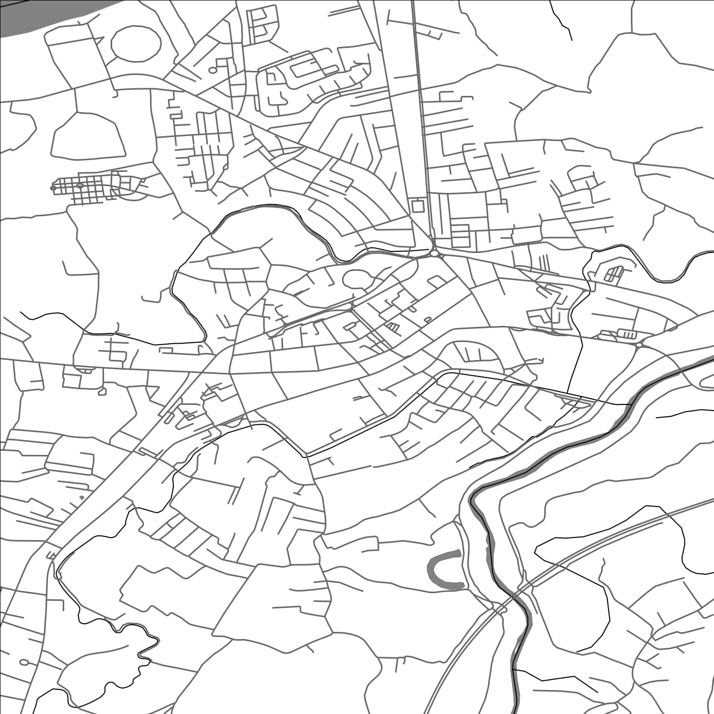 ROAD MAP OF OBRENOVAC, SERBIA BY MAPBAKES