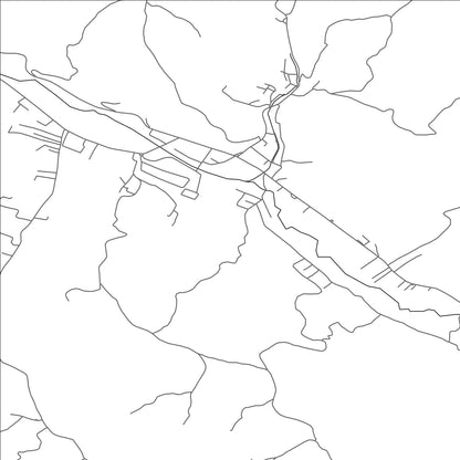 ROAD MAP OF OSEČINA, SERBIA BY MAPBAKES