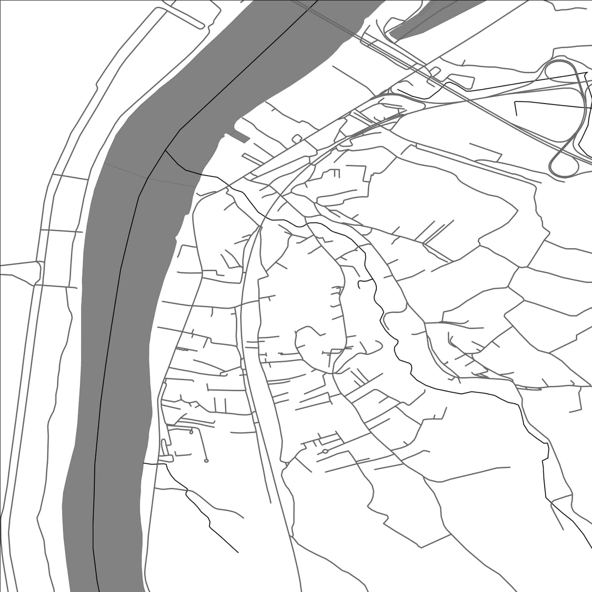 ROAD MAP OF OSTRUŽNICA, SERBIA BY MAPBAKES